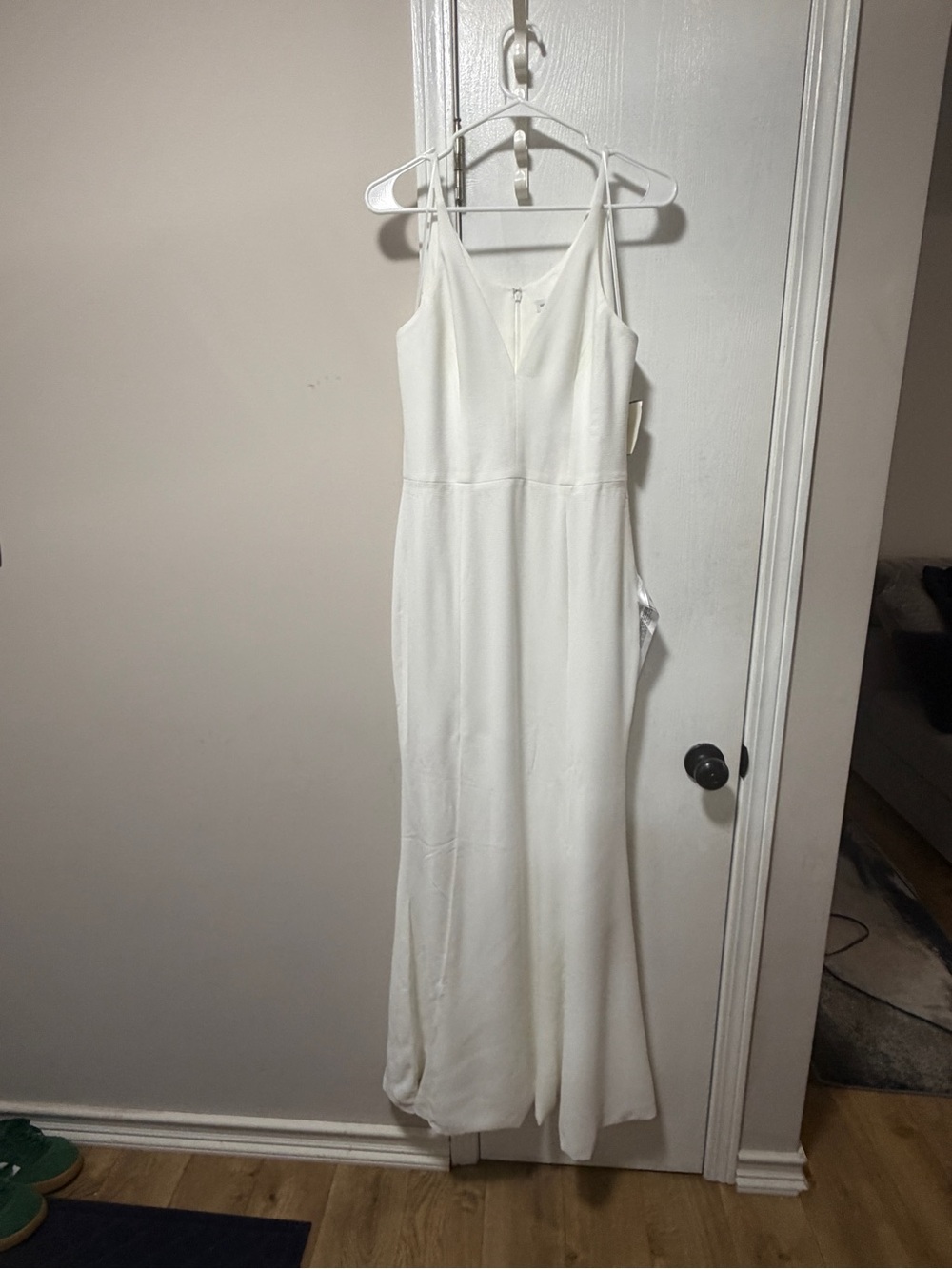 Dress the Population white Maxi Dress spring bridal large NWT